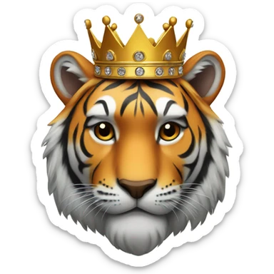 Tiger with crown sticker