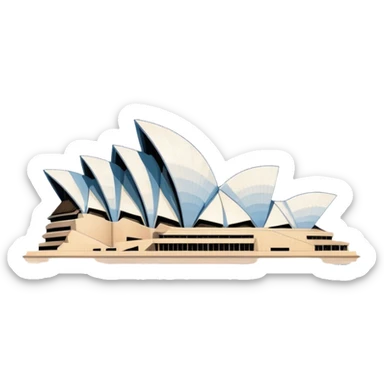 Sydney Opera House with water reflections sticker