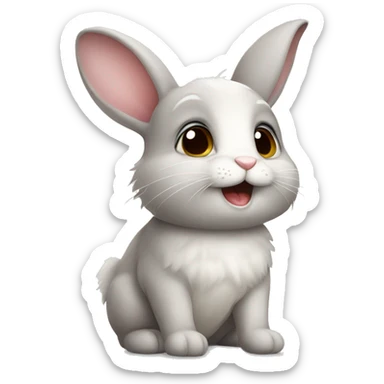 Cute bunny sticker