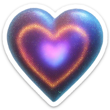 holographic heart sticker