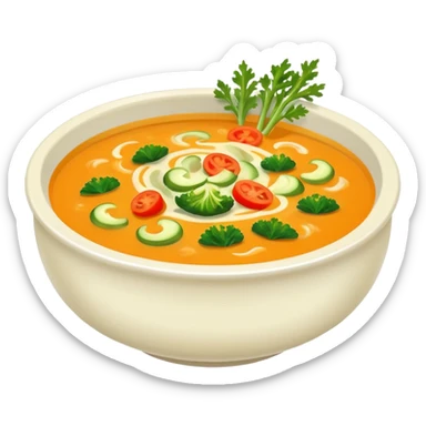 Soup realistic restaurant style  sticker