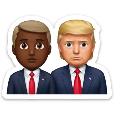 Trump stomping out black guy sticker