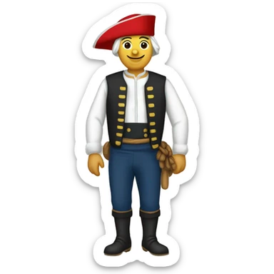 Bretonne avec une marinière  sticker