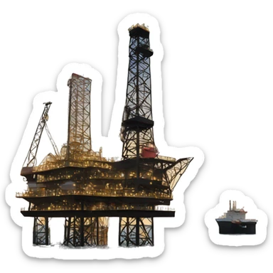 Oil rig  sticker