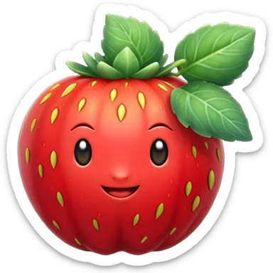 Uma tigela de morango sticker