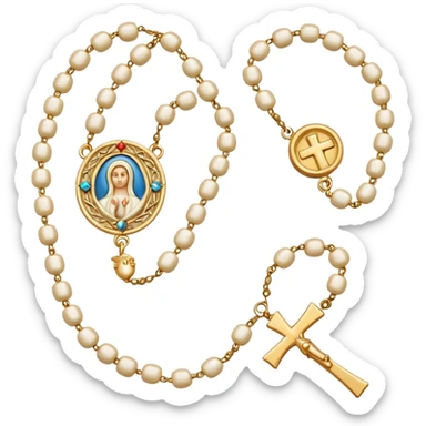 Rosario católico  sticker