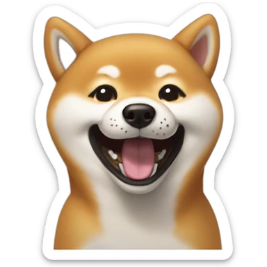 shiba-inu-laughing sticker