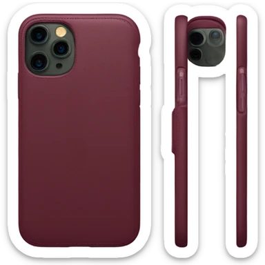 iphone 14 pro with burgundy case sticker