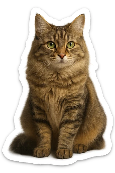 gatto stupendo, iperrealistica 4k sticker