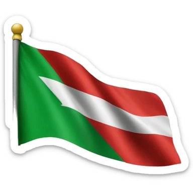 Generate an emoji of the exact same syrian flag but make the stars red and the red stipe green sticker