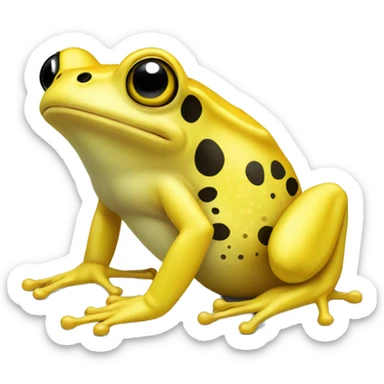 Yellow frog  sticker