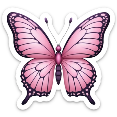 Pink butterfly emoji sticker