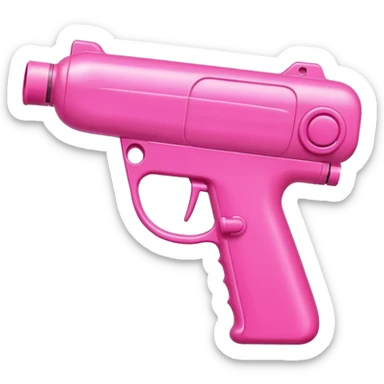 Pink water gun sticker