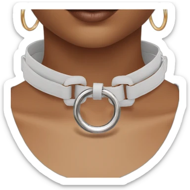 O ring choker  woman sticker