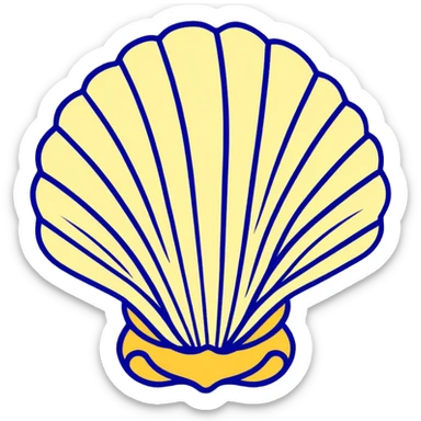 St. James scallop shell Camino de Santiago sticker