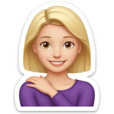 arms around neck laughing girl sticker