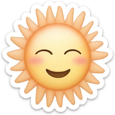Pastel sun sticker