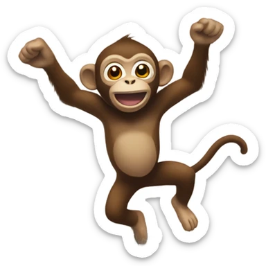 Monkey flinging mud sticker