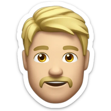 Muscular white rugbyman sticker