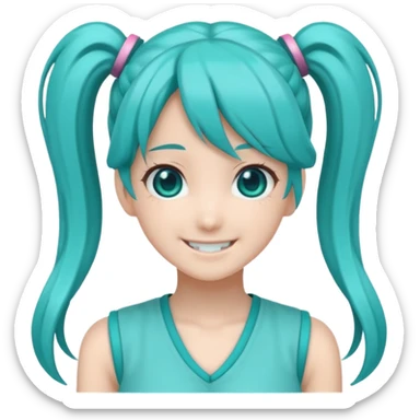 Hatsune Miku smile sticker