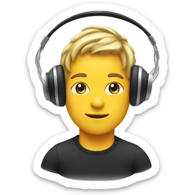 Headphones and bow sticker