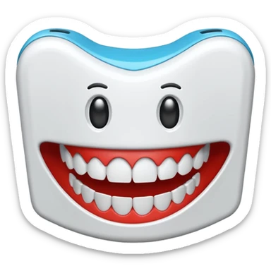 Wind-up chattering teeth sticker
