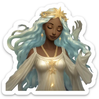 astrology virgo the maiden iridescent  sticker