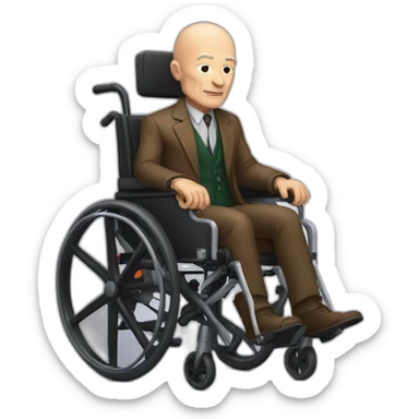 professor x in wheelchair sticker