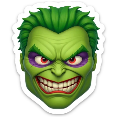 Joker hulk face sticker