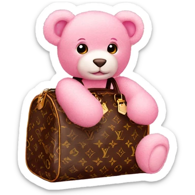 Louis Vuitton Teddy pink sticker