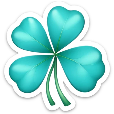 Turquoise 4 leafs clover shape without a strain sticker