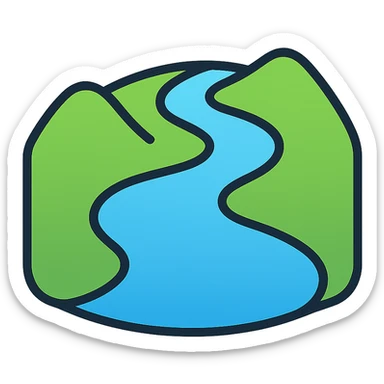 Make the stream icon even more modern with sleek lines, subtle gradients, and a digital-first look. Keep it clean and simple with no background, focusing on a contemporary and minimalistic style. sticker