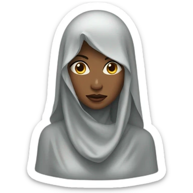 veiled woman sticker