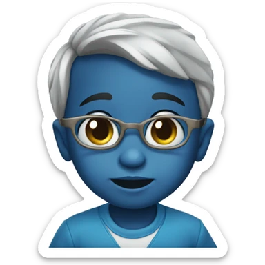 Lacinho azul bebe  sticker