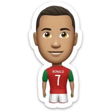 Ronaldo avec un maillot du portugal a la Coupe Du Monde sticker