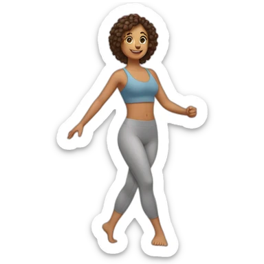Chica con aro de pilates sticker