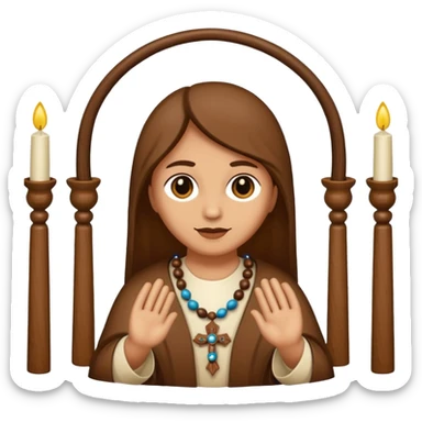 Rosario catolico. Con 10 cuentas por misterio y un solo centro  sticker