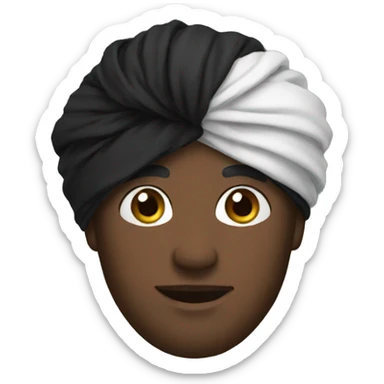 black turban sticker