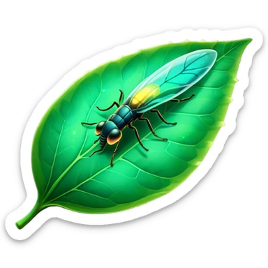 FIREFLY ON THE LEAF sticker