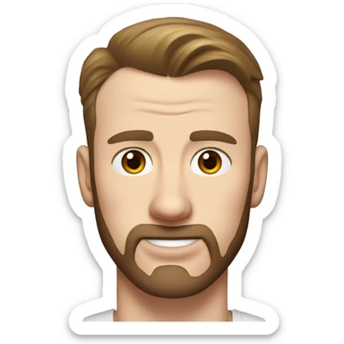 chris evans, no facial hair, shaved face sticker