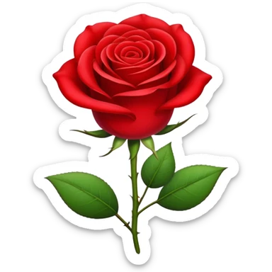 Red rose for Sant Jordi celebration sticker