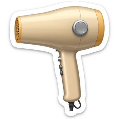 secador de pelo beige sticker