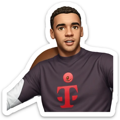 realistic portrait of a male sticker