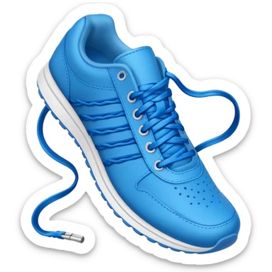 make an emoji of blue shoe laces only- they should be long and stringy sticker