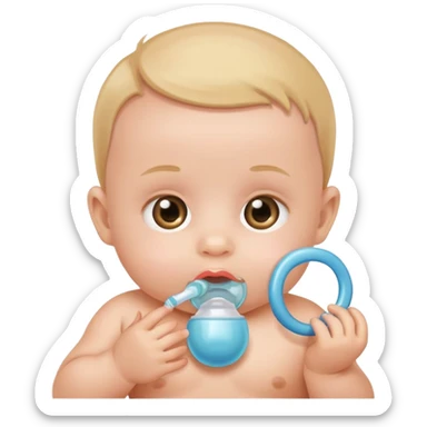 baby with pacifier sticker