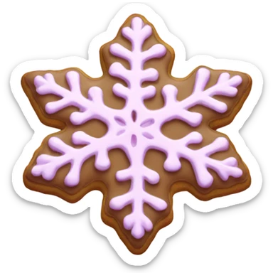 pink snowflake cookie  sticker