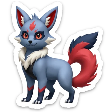 Poochyena-Zorua-Zangoose-Absol-Umbreon-fusion (full body) sticker