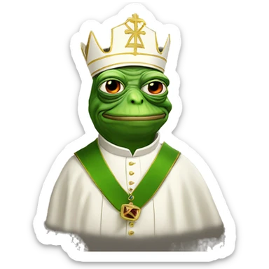 pepe pope sticker