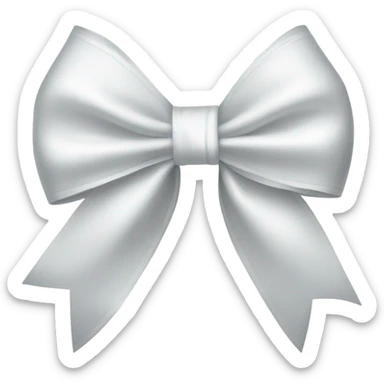 white satin bow sticker