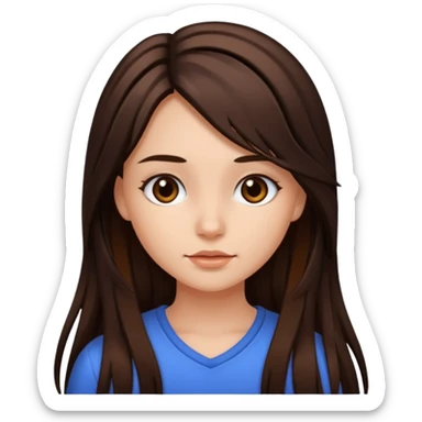 Make the hair on her hair have black streaks in in sticker